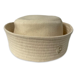 Monogram-embellished Bucket Hat/Sailor Hat