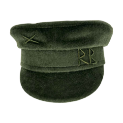 Monogram embroidered Wool Baker Boy Cap
