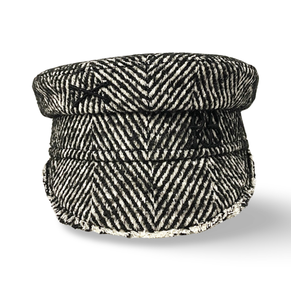 Herringbone-wool Baker Boy Cap