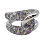 Colourful Silver Ring