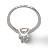 Pear Cut Silver Ring