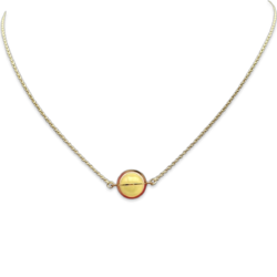 Amber gold plated necklace