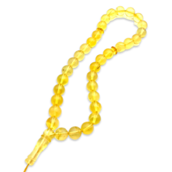 Amber muslim rosary, medium