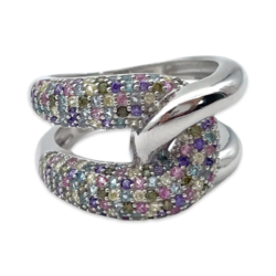 Colourful Silver Ring