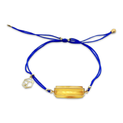Gold plated amber bracelet