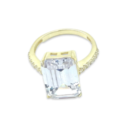Gold-plated Zircon ring