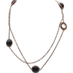 Necklace with red amber