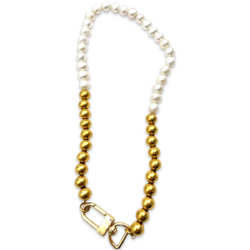 Pearl Beaded Chain gold plated