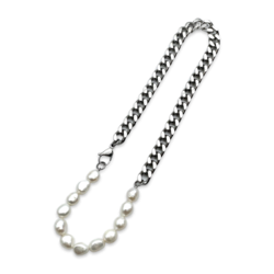 Pearl Beaded Chain silver