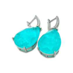 Silver earrings Paraiba