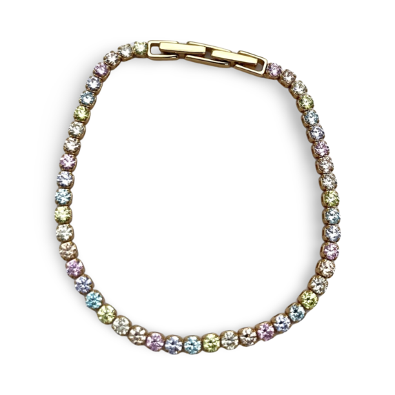 Rainbow Tennis bracelet with zircons