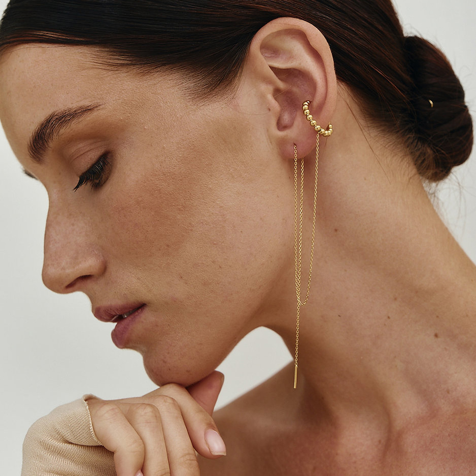 Berano earrings - cuff gold plated