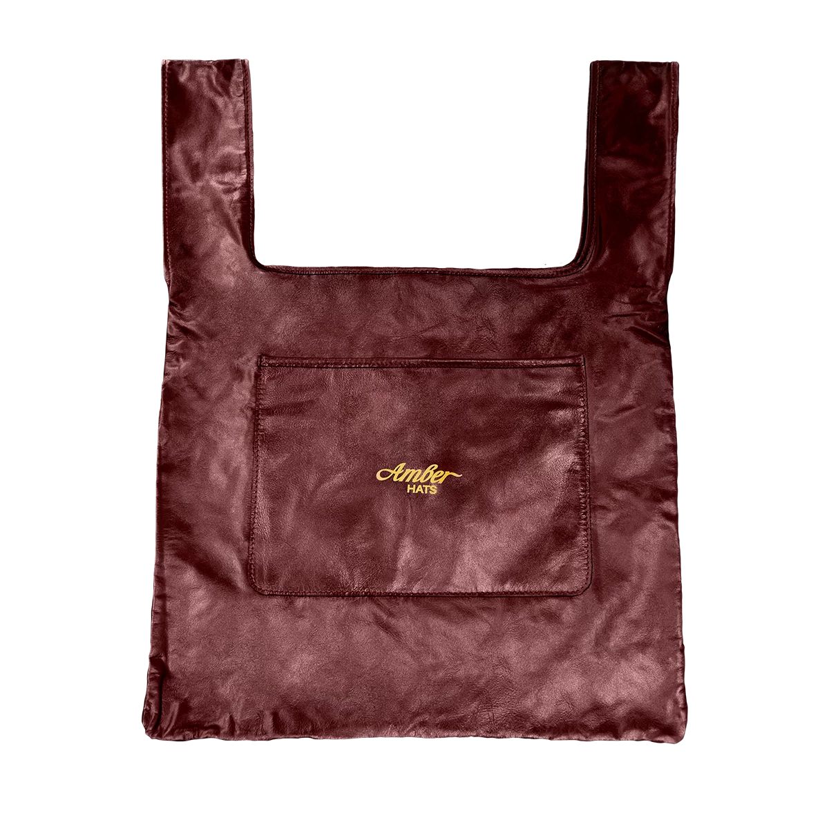 Leather shopper bag
