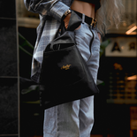 Leather shopper bag