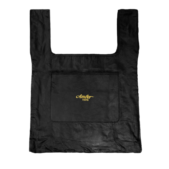 Leather shopper bag