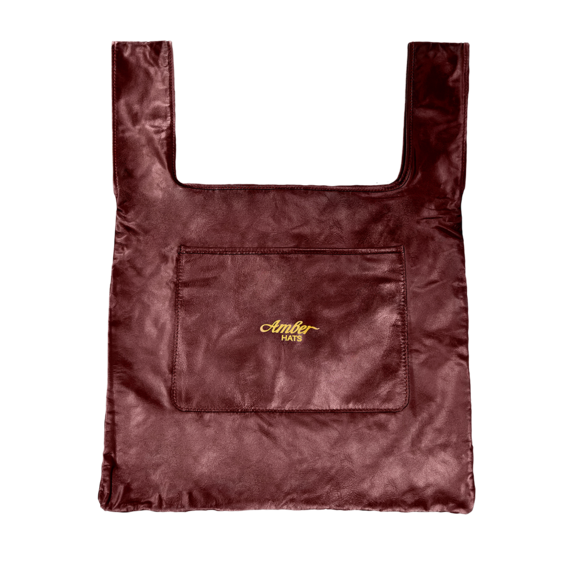 Leather shopper bag