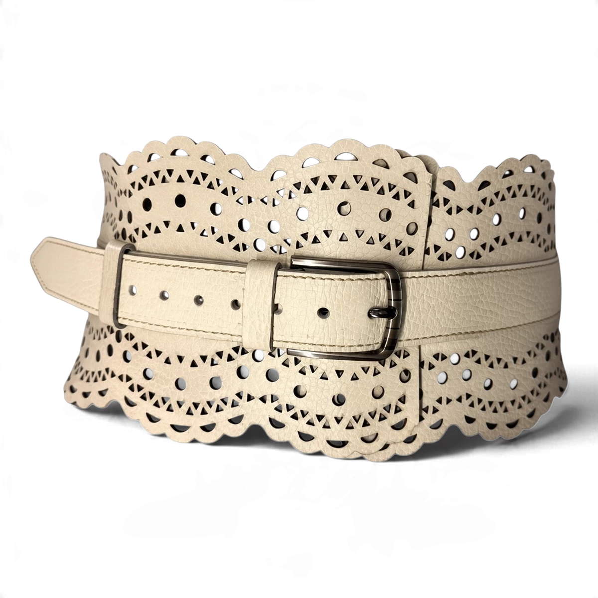 Laser-Cut Leather Belt