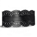 Black Laser-Cut Leather Belt
