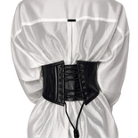 Black Leather Corset Belt