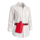 Red Leather Belt Bag
