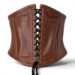 Brown Leather Corset Belt