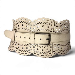 Laser-Cut Leather Belt