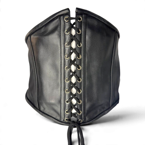 Black Leather Corset Belt
