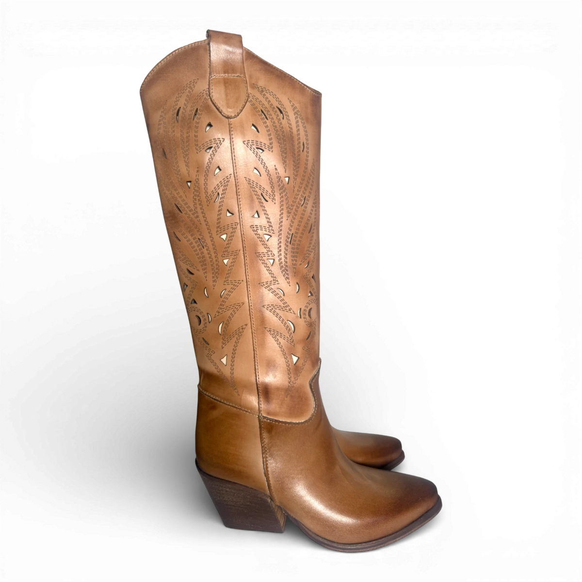 Maui Sabbia Leder Cowboy-/Bikerstiefel