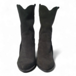 Dakota Black Suede Cowboy/Biker Boots