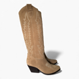 Dallas Taupe Suede Cowboy/Biker boots
