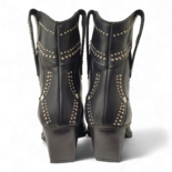 IVY schwarze Leder-Cowboy/Biker-Stiefel