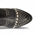 IVY schwarze Leder-Cowboy/Biker-Stiefel