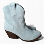 Leila Cielo Suede Cowboy/Biker boots