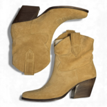 Leila Lion Suede Cowboy/Biker boots