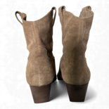 Leila Taupe Suede Cowboy/Biker boots