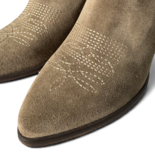 Leila Taupe Suede Cowboy/Biker boots