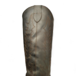 Nabiki Leder Cowboy/Biker Stiefel Dunkelbraun