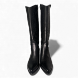 Nabiki Nero Leather Cowboy/Biker boots