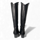 Nabiki Nero Leather Cowboy/Biker boots