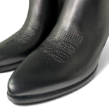 Nabiki Nero Leather Cowboy/Biker boots