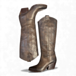 Nabiki Testa di Moro Leder Cowboy/Biker Stiefel