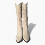 Botas de vaquero/motociclista de ante beige Rea