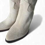 Botas de vaquero/motociclista de ante beige Rea