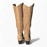 Rea Taupe Suede Cowboy/Biker boots