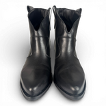 Velvet Black Leather Cowboy/Biker boots