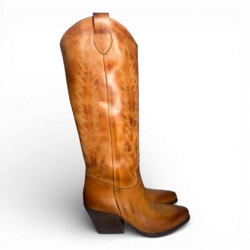 Bottes Cowboy/Biker en cuir Nabiki