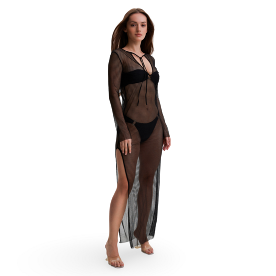 Vestido negro de malla