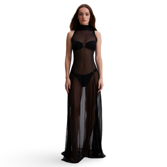 Long Black Beach Dress