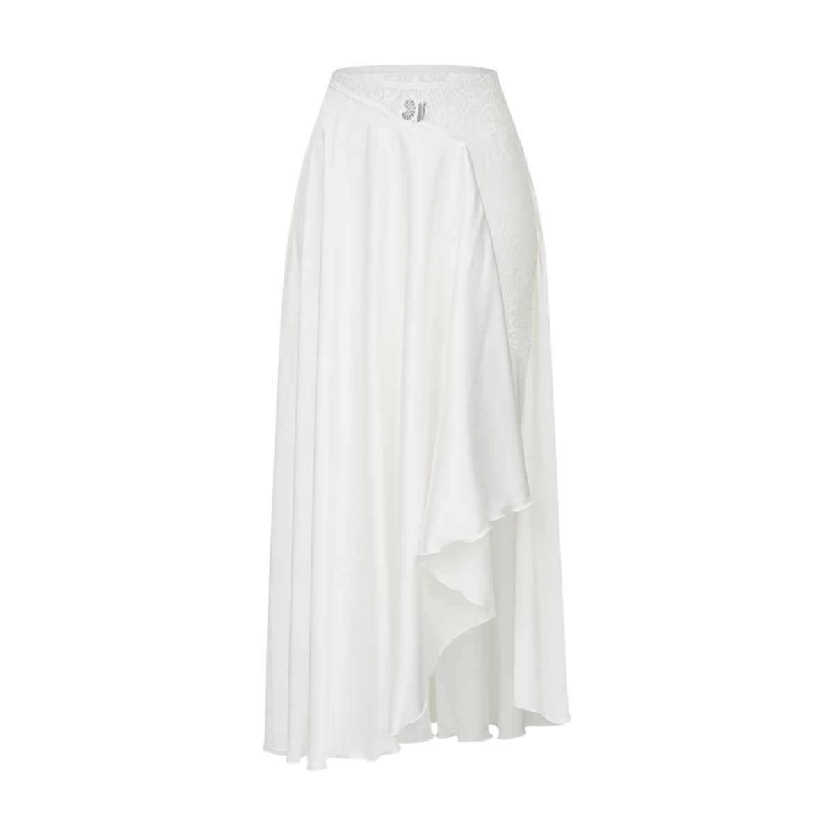 Falda de satén asimétrica