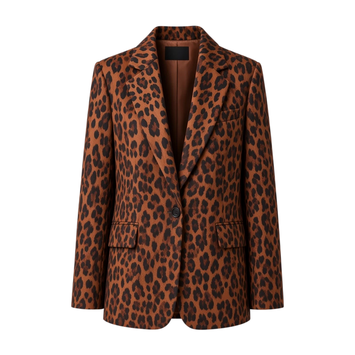 Brown Leopard Print Jacke
